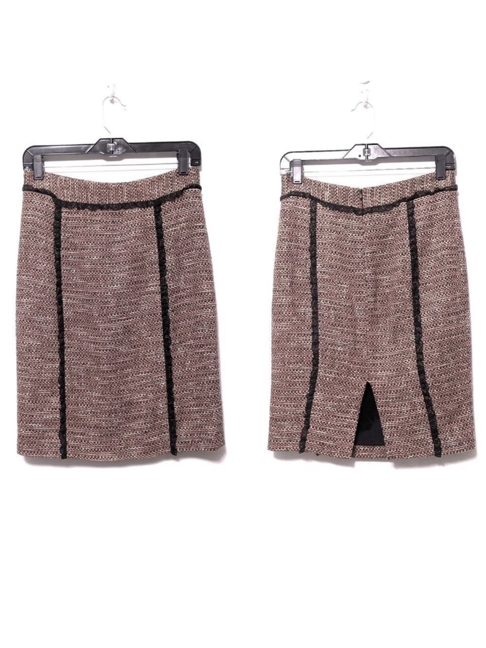 RED VALENTINO Tweed Lace Wool Pencil Skirt 6